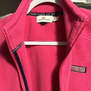 Vineyard Vines westerly pink fleece vest
